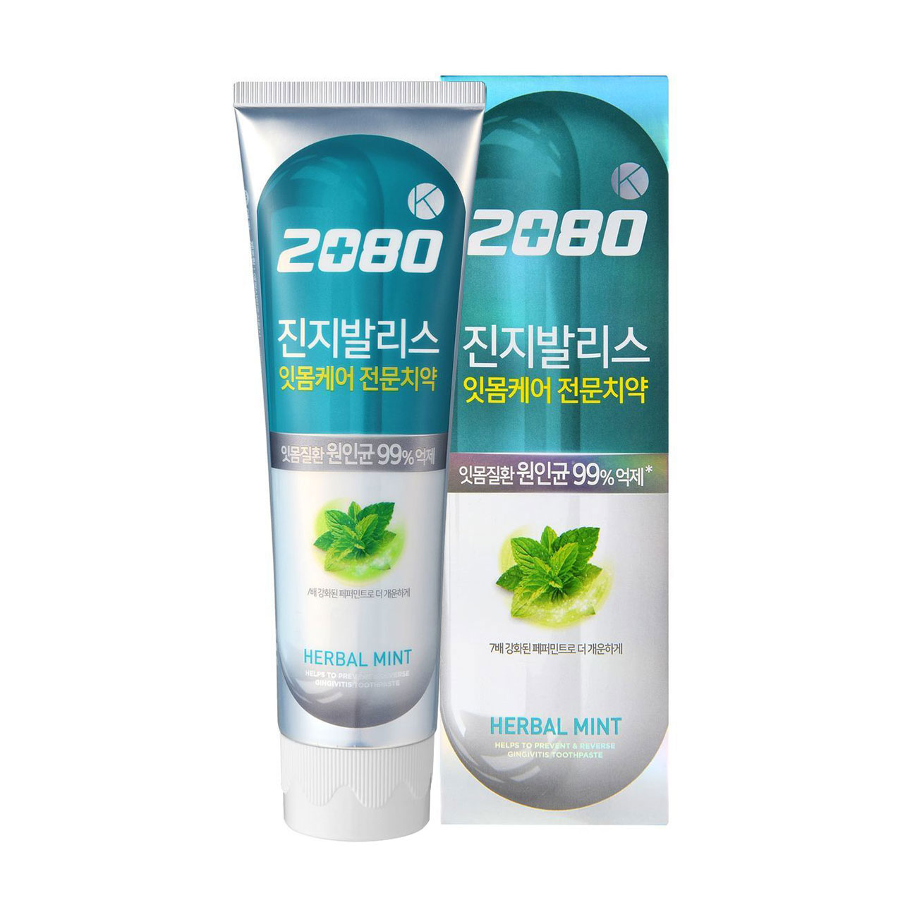 Зубна паста Kerasys Dental Clinic 2080 Herbal Mint Toothpaste з екстрактом гінкго білоба, 120 г